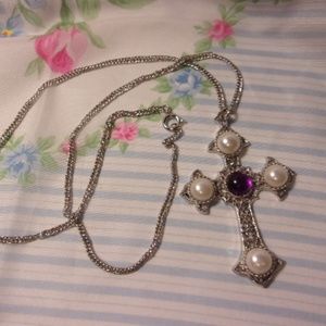 Sarah Coventry Crusader Cross Necklace 1970s Era